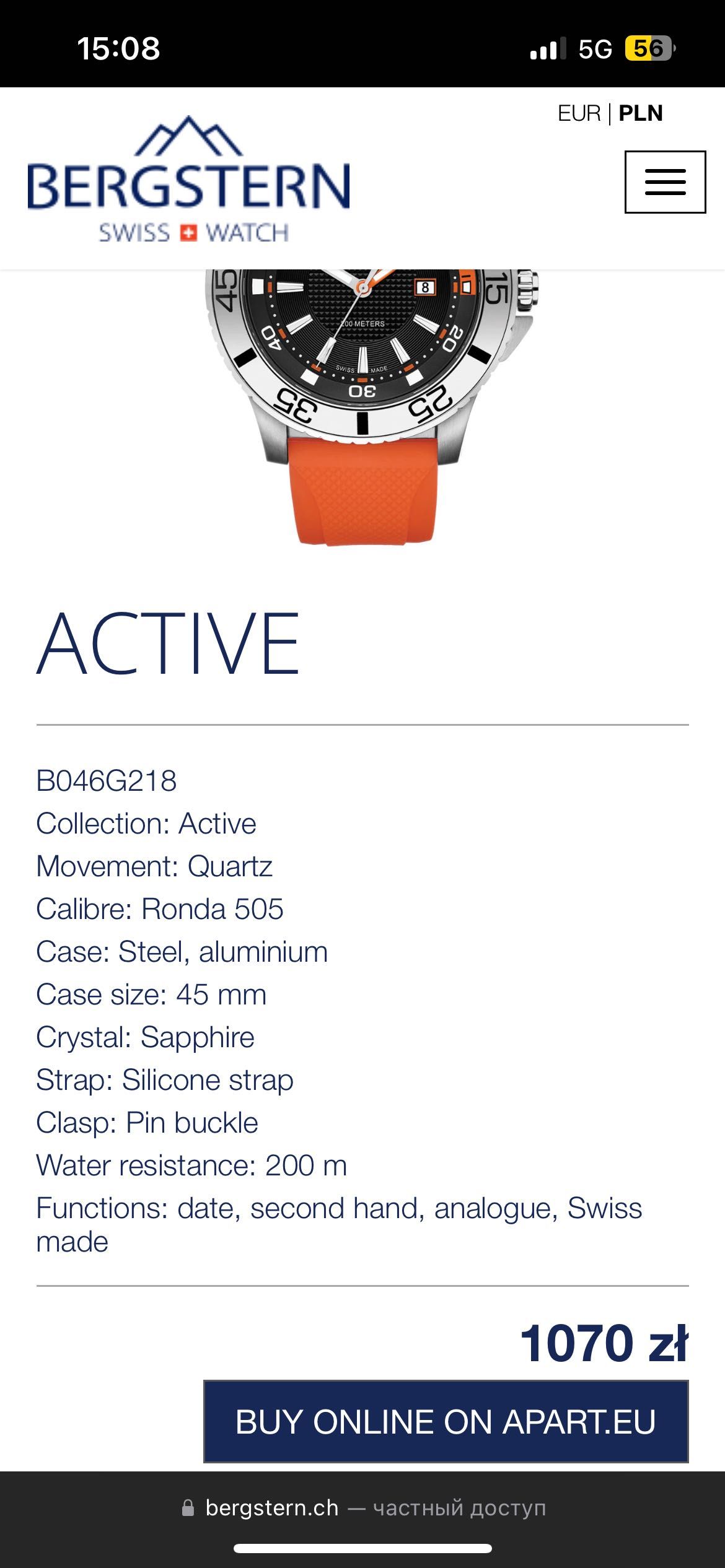 Bergstern active zegarek