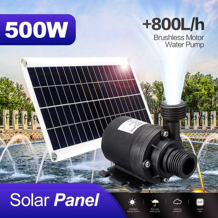 Painel solar 500w bomba de água 800I/h  12v  e bateria