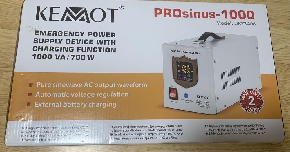 ИБП Kemot PROsinus - 1000 12v 1000/700w