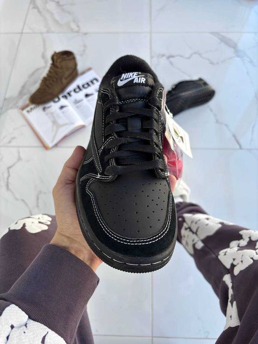 Чоловічі кросівки Retro Nike Air Jordan “Travis Scott” чорний NK801-N