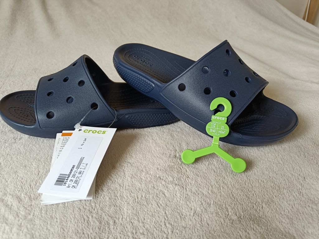 Klapki crocs granatowe 39-40, m7w9