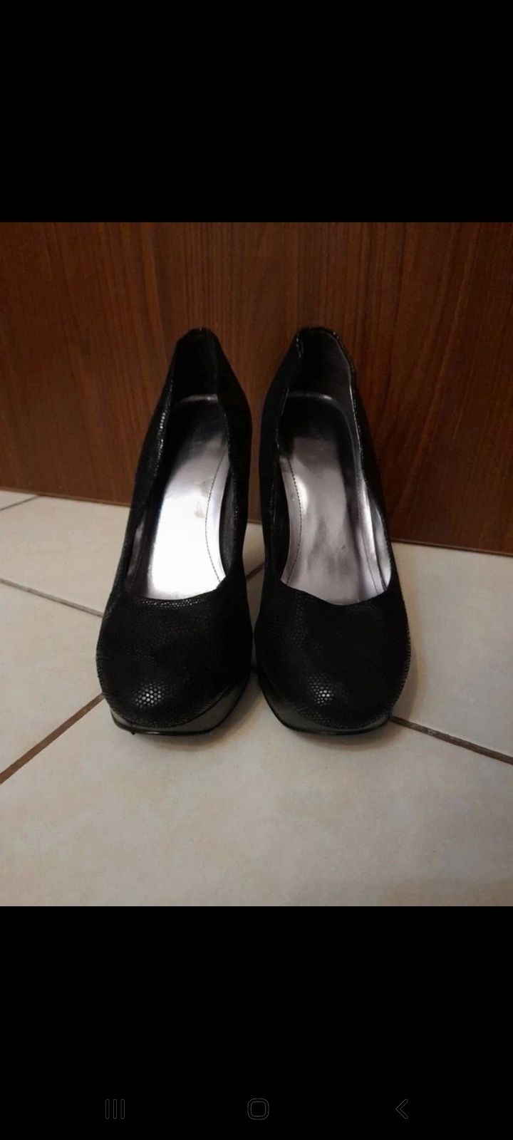 Buty Calvin Klein 39 czarne polysk wysoki obcas szpilki