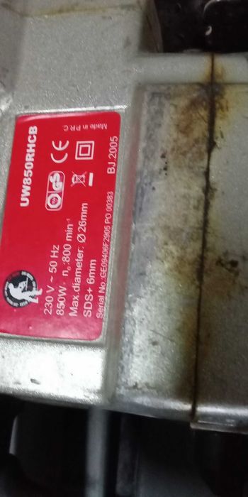 Martelo perfurador/percutor UW850RHCB