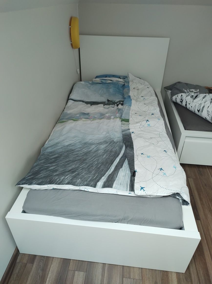 Łóżko 90x200 IKEA białe z materacem