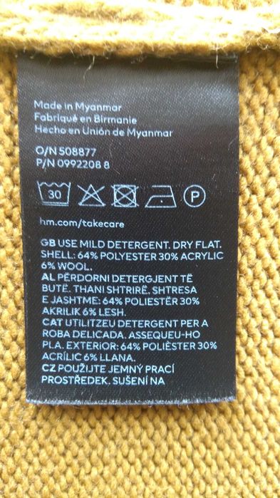 Woolovers 20% кашемір, 80 % вовна Кардіган джемпер пуловер Гольф H&M