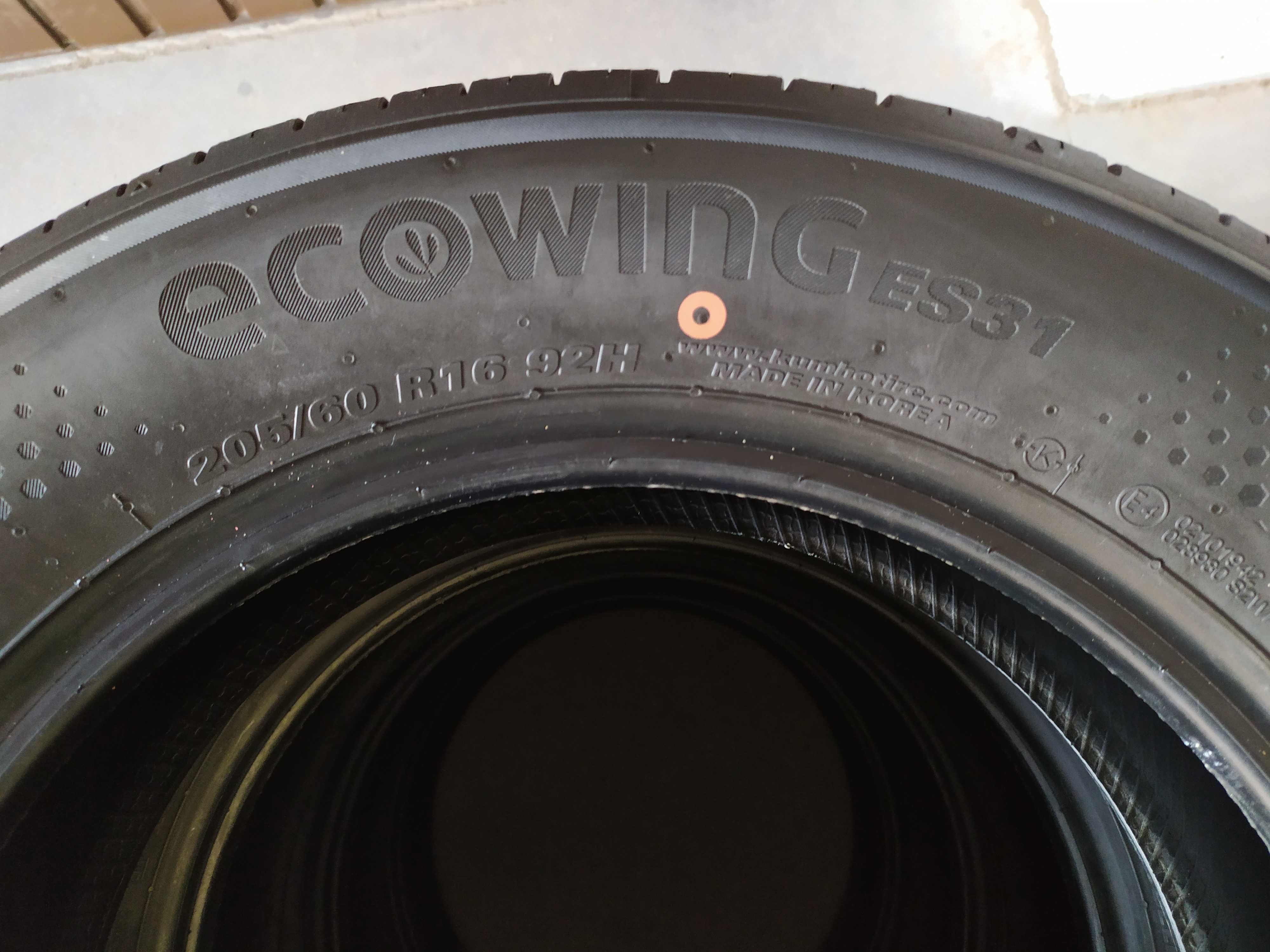 4 NOWE Opony letnie 205/60 R16 92H Kumho Ecowing ES31