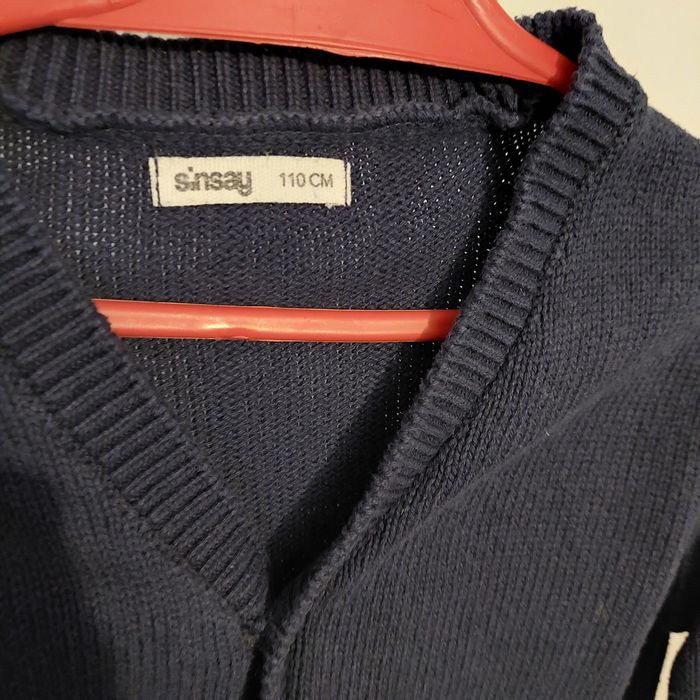 Sweter 110 cm granatowy