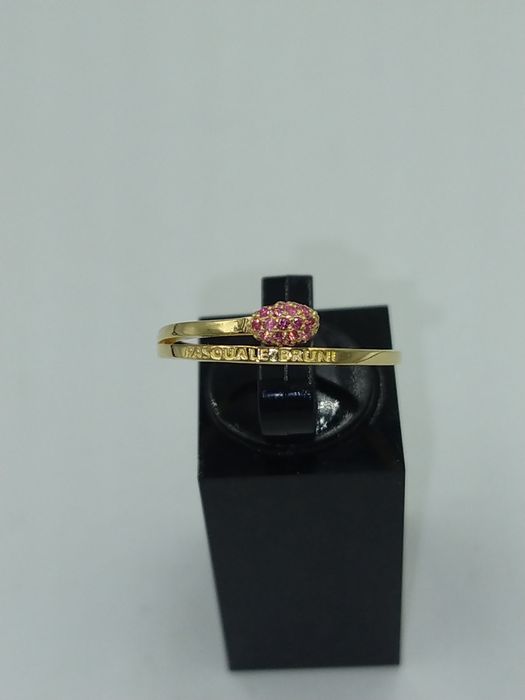 Брендовое золотое кольцо-спичка