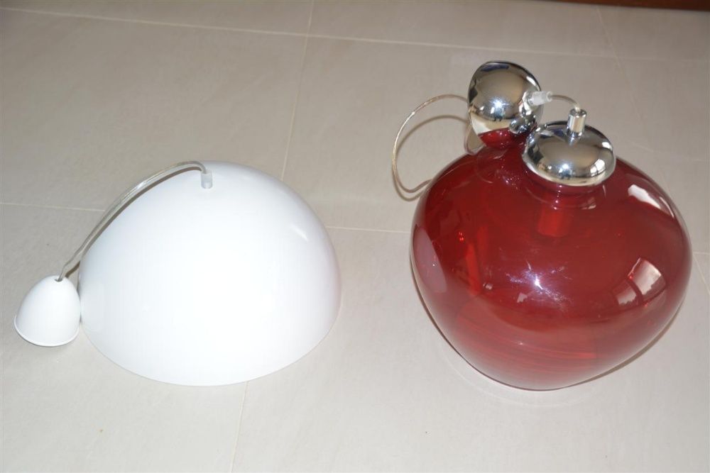 2 lampy okazja biało czerwone