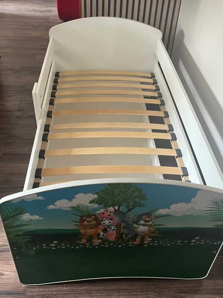 Łóżeczko łóżko dziecięce 160x80 materac pościel i poszewki