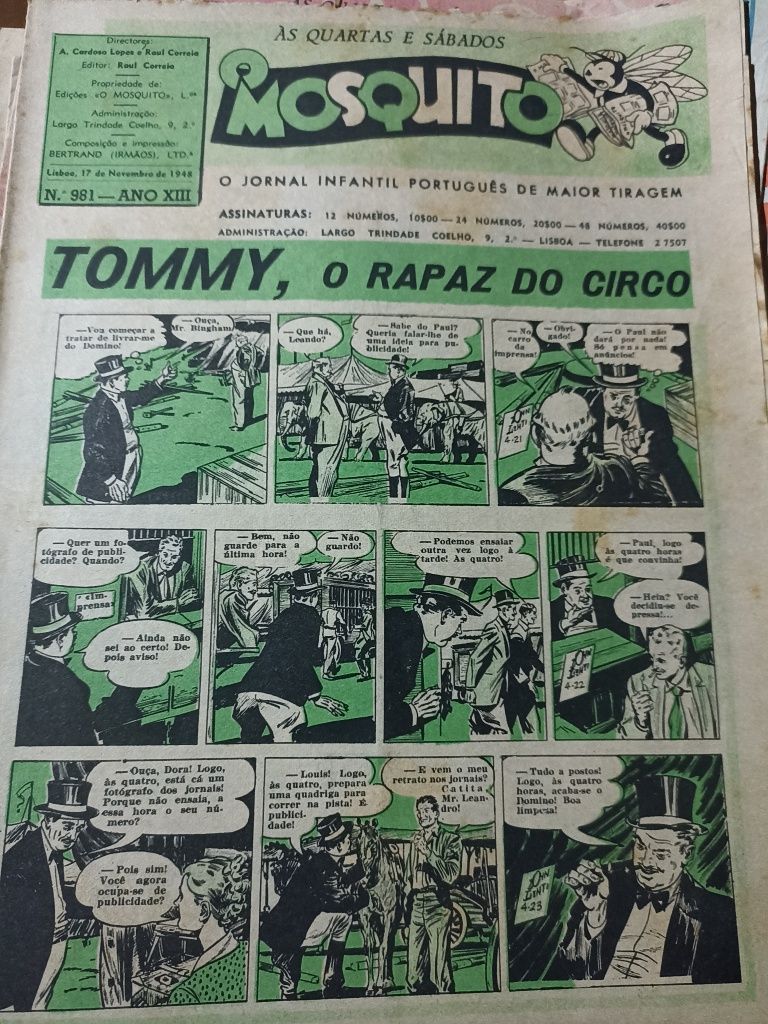 Banda desenhada antiga, datam de 1947, pelo menos!!