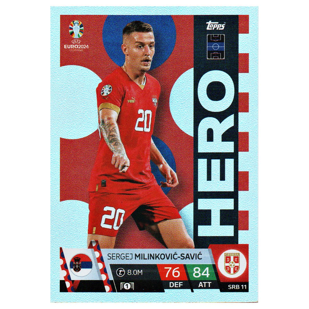 Karta Topps Euro 2024 Sergej Milinkovic-Savic Srb 11 Hero