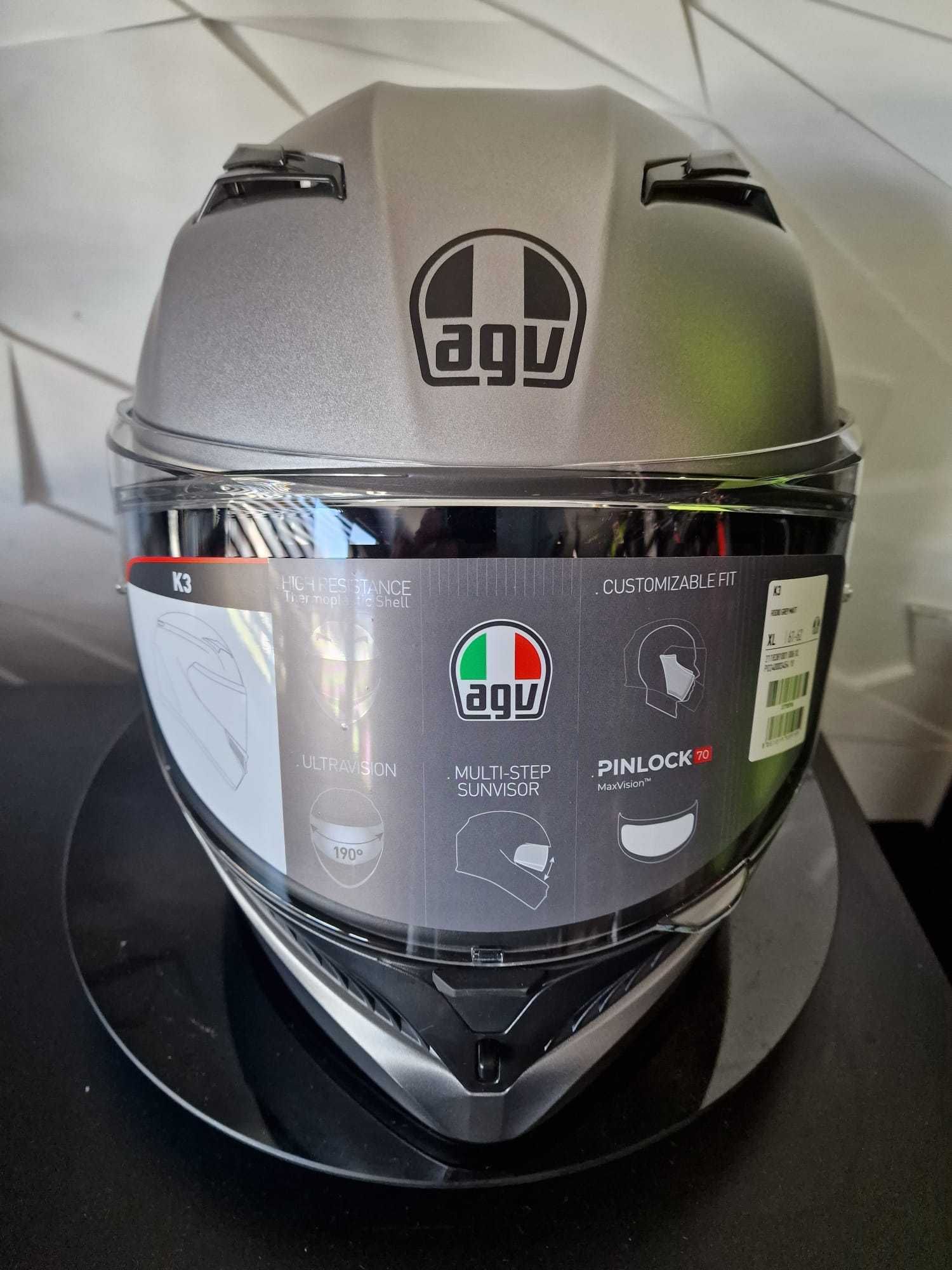 Kask motocyklowy AGV K3 Rodio Grey Matt 'XL sklep, raty, GRATISY!
