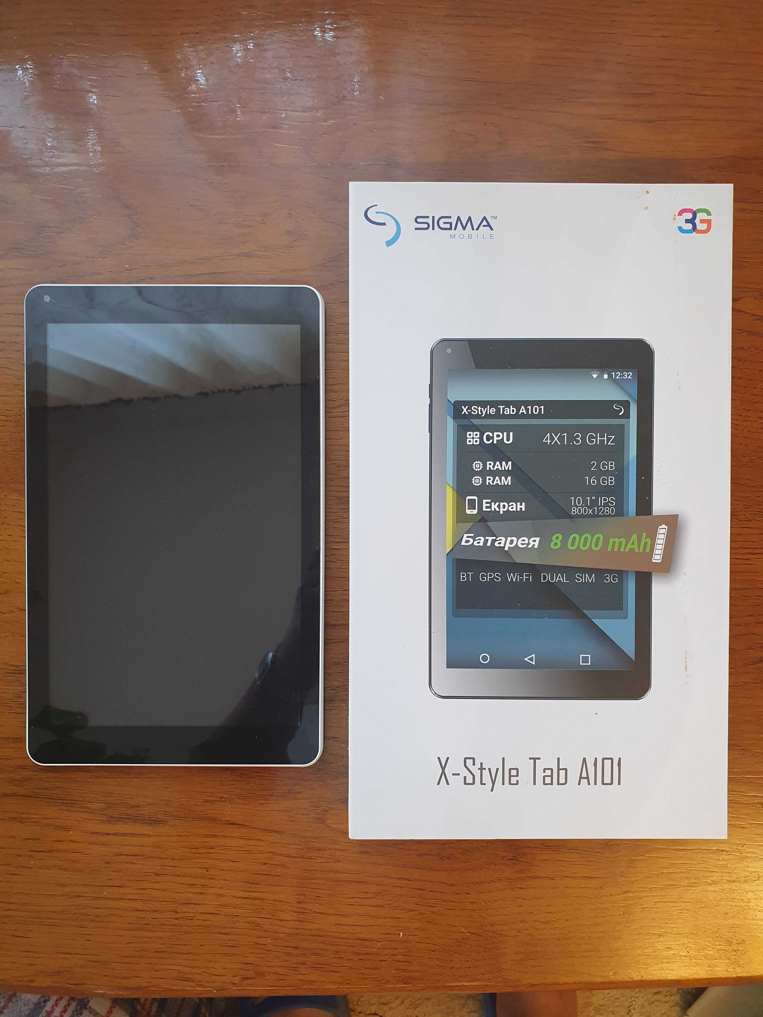 планшет-телефон SIGMA X-Style Tab A101 (экран 10,1 дюйма, 2 сим карты)