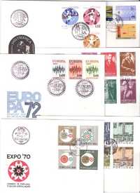 Filatelia FDC's Anos 60 e 70 + EXPO BENFICA 1962