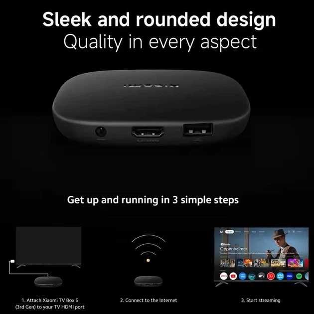 Смарт ТВ Приставка Xiaomi Mi Box S 4K 3nd Gen