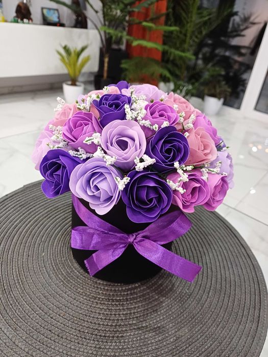 Flower box  z różanych mydełek