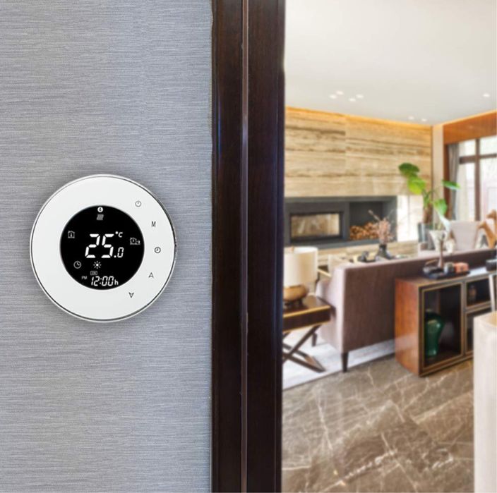 BecaSmart 6000 Series WiFi okrągły termostat do kotła gazowego WiFi