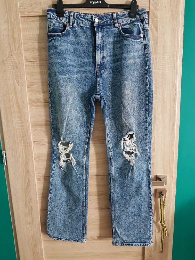 Dżinsy H&M 44 przetarcia