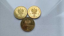 3 Monety 2 zł z 2013 r.