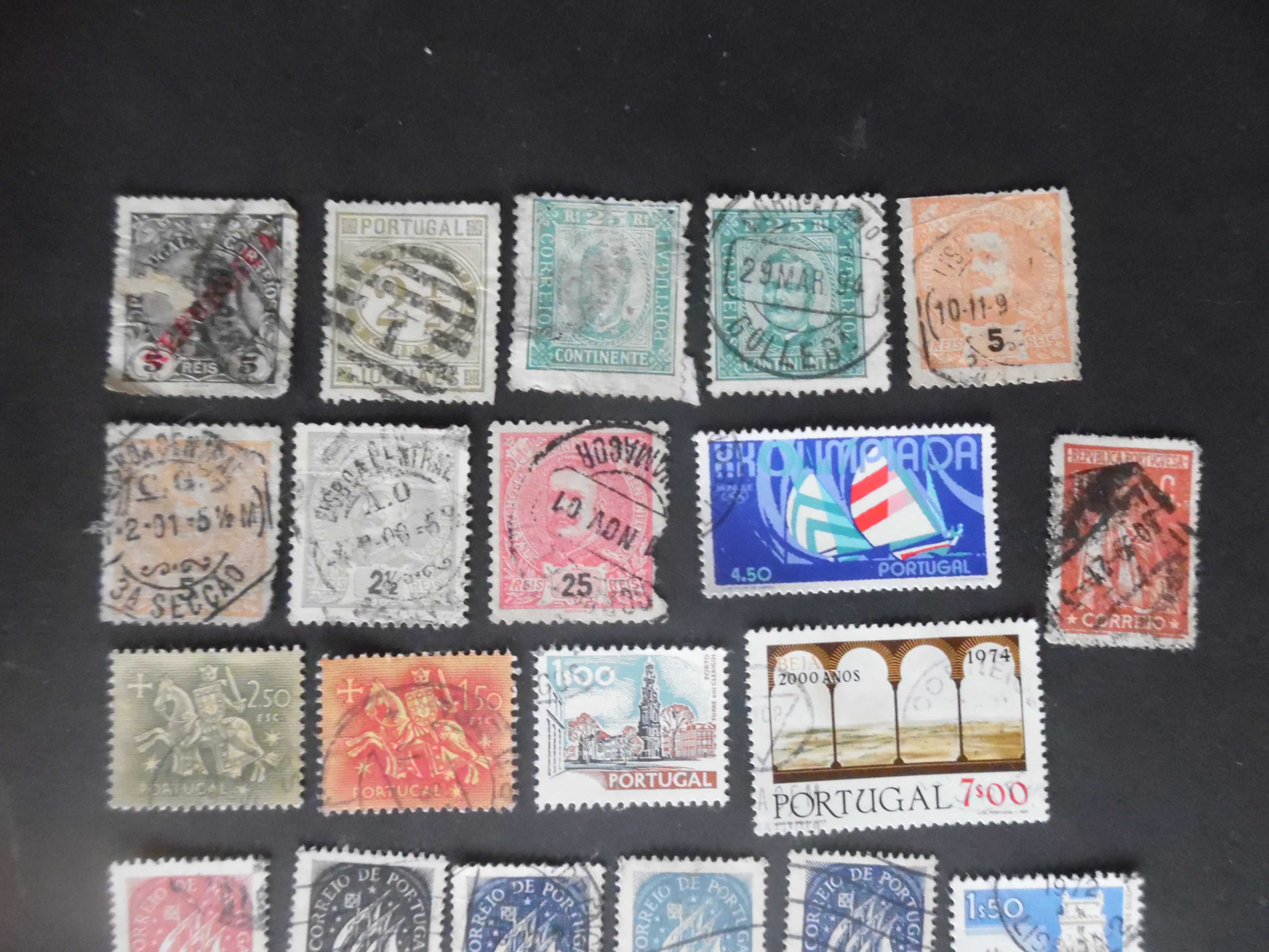 Selos Portugal 1876/1930-Lote de selos Clássicos (alguns c/ defeitos)