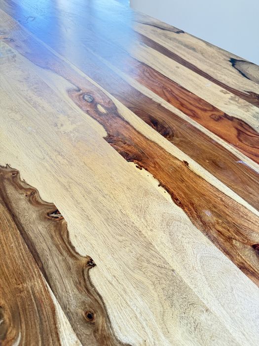 Stół z litego drewna 203x100 cm w jednym kawałku