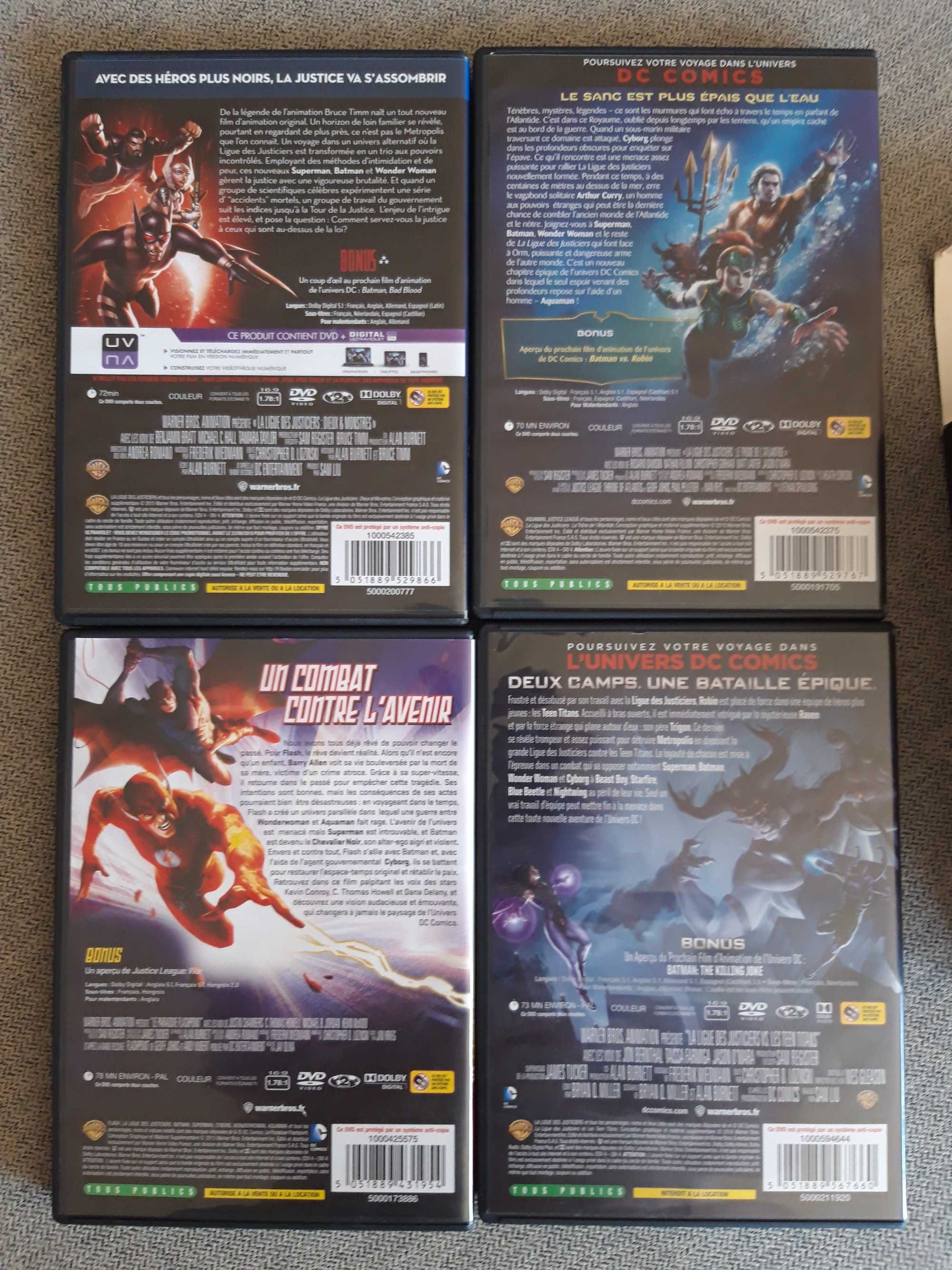 Pack 4 DVD "Justice League"
