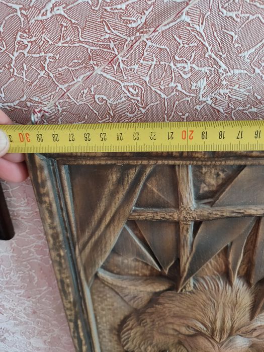 Вырезан с дерева Волк ручная работа.