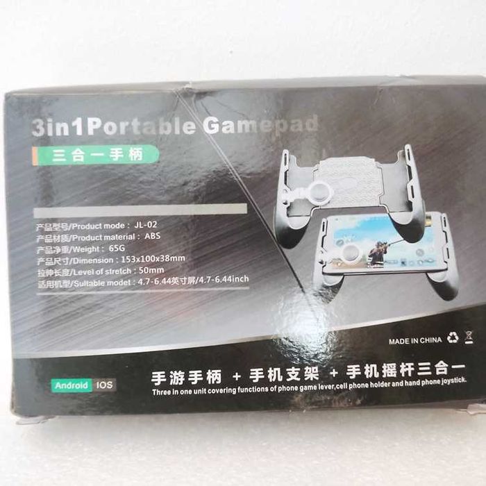 Gamepad para telemóvel 3 em 1 Android e IOS Novo em caixa