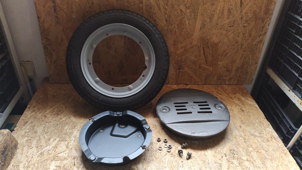 Suporte completo roda suplente - Vespa PK