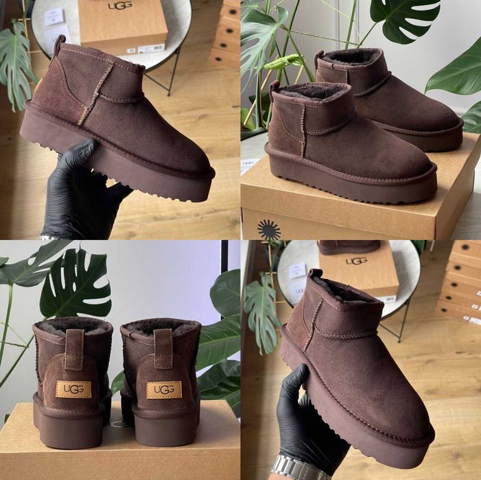 Женские сапоги UGG Classic Ultra Mini Platform Chocolate 36-41 Новинка
