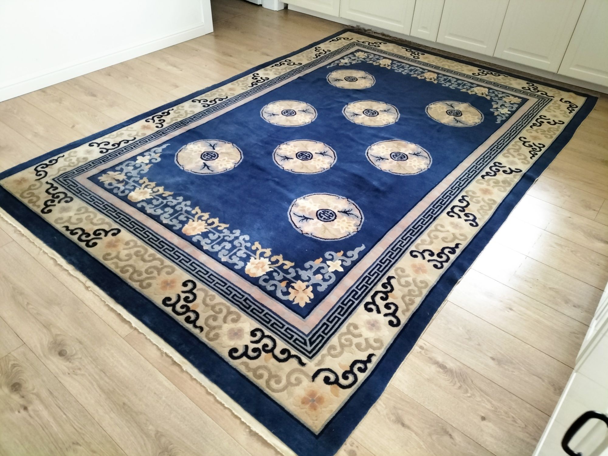Unikatowy Chiński ręcznie tkany wełniany dywan 180x280cm