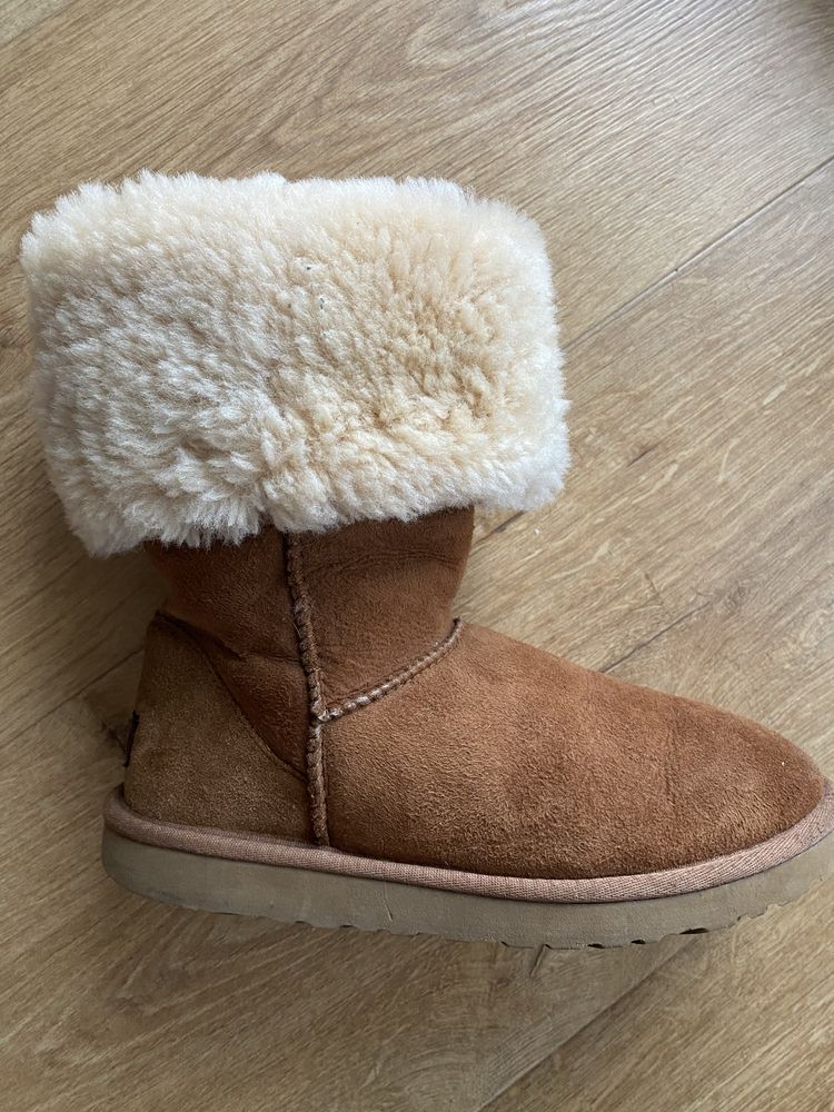 Ugg damskie buty 38  śniegowce rude skóra naturalna wełna