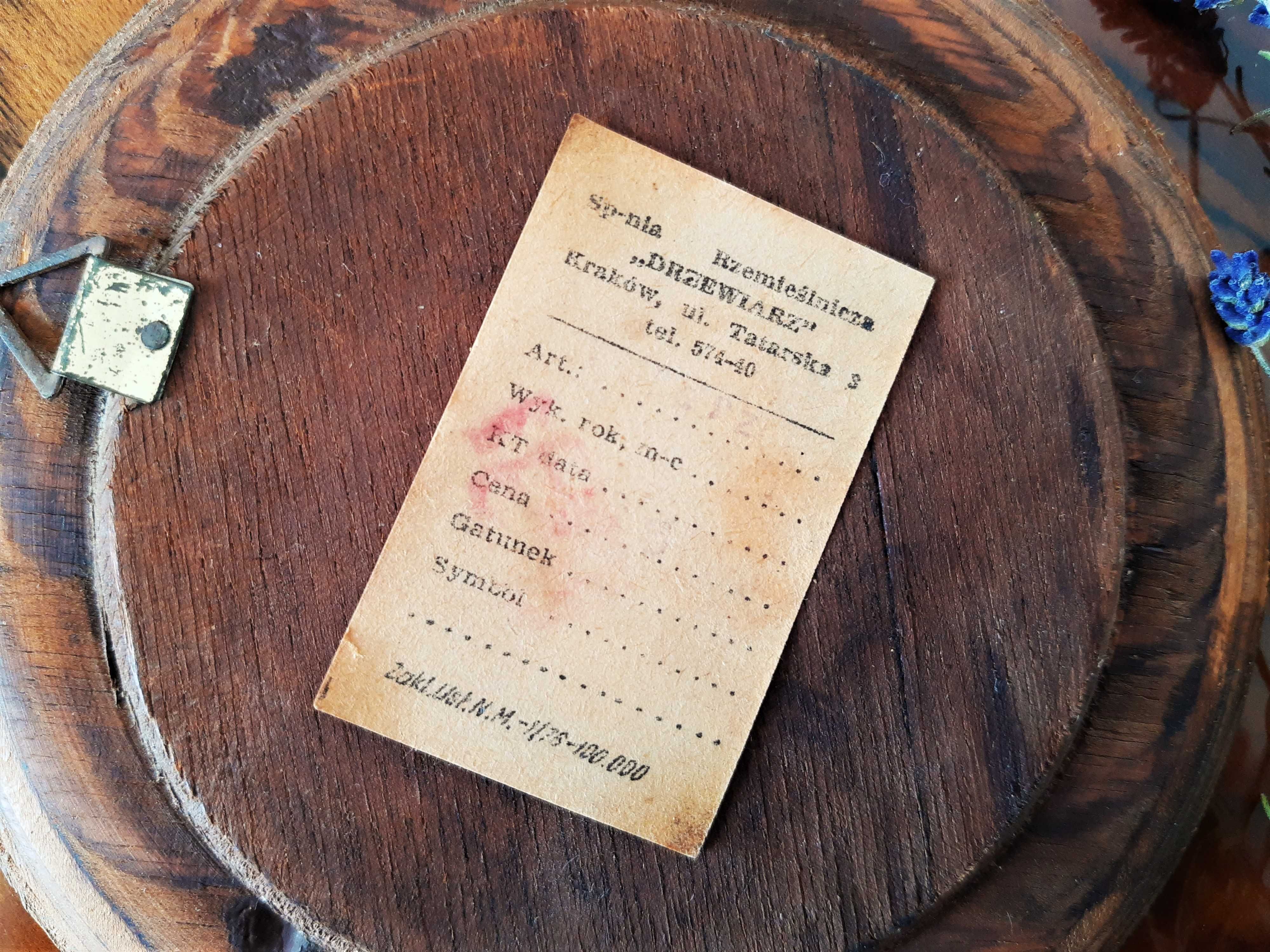 Cepelia Drzewiarz Talerz Drewniany Na Ścianę PRL Vintage Retro