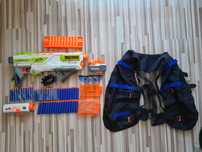 Zestaw pistolet NERF (Wyrzutnia + dodatki)