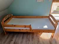 Łóżko sosnowe drewniane dziecięce z barierką 80x180