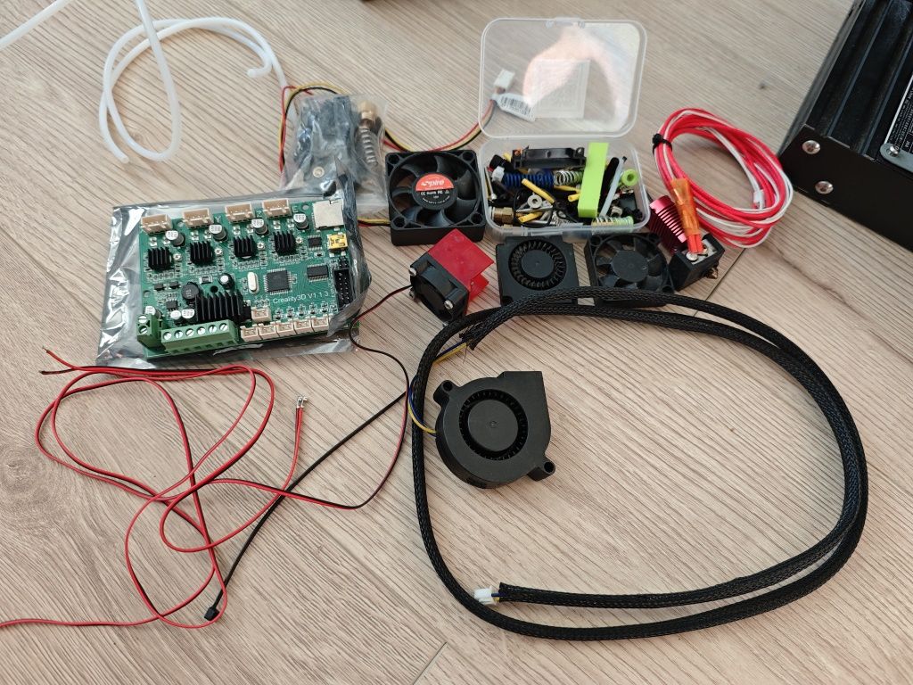 Ender 3, hotend vulcan, cicha płyta, ogrom części
