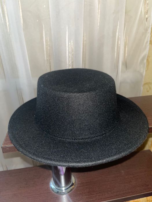 Стильний фетровий капелюх канотье Чорний 57 розмір