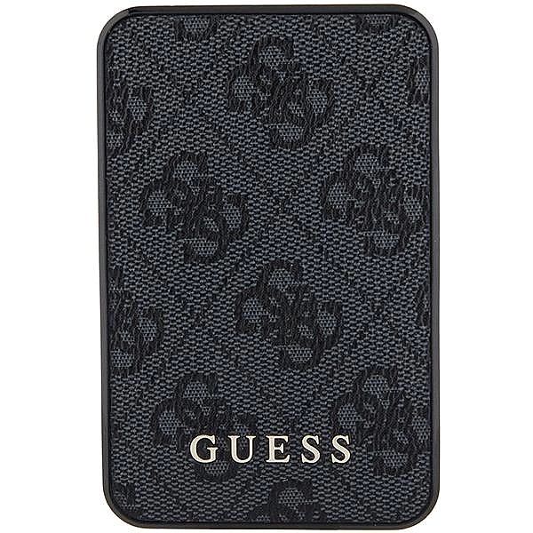 Powerbank Guess 4G Leather Metal Logo 15W 5000mAh - czarny