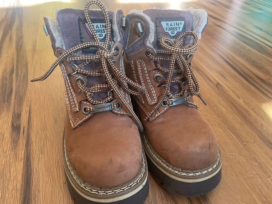 Skórzane buty zimowe ocieplane  Rain Forest 37 okazja!