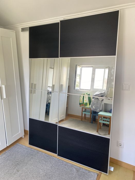 Duas Portas Deslizantes para Roupeiro com vidro ikea