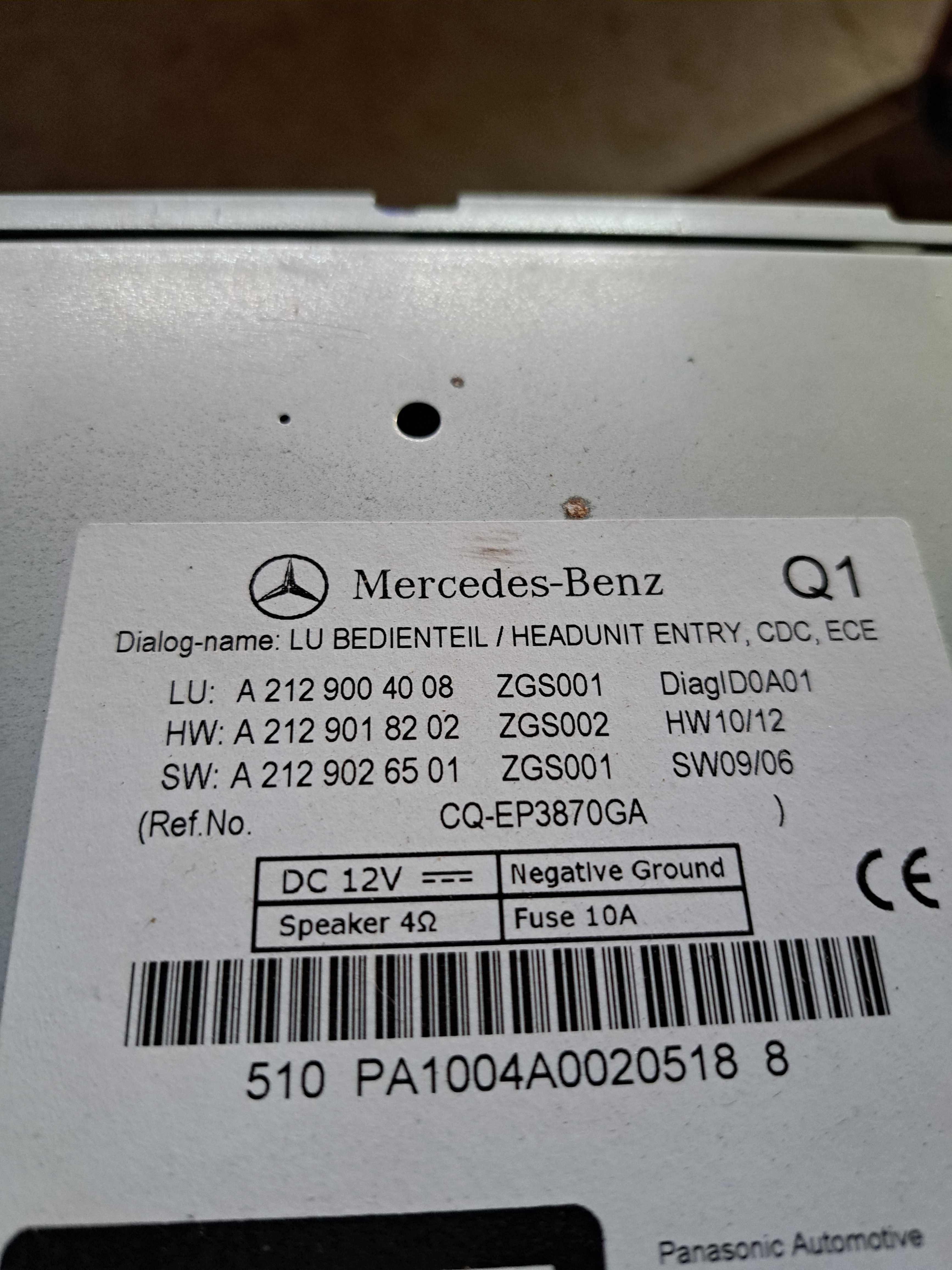 Mercedes E W212 W207 fabryczne radio nawigacja