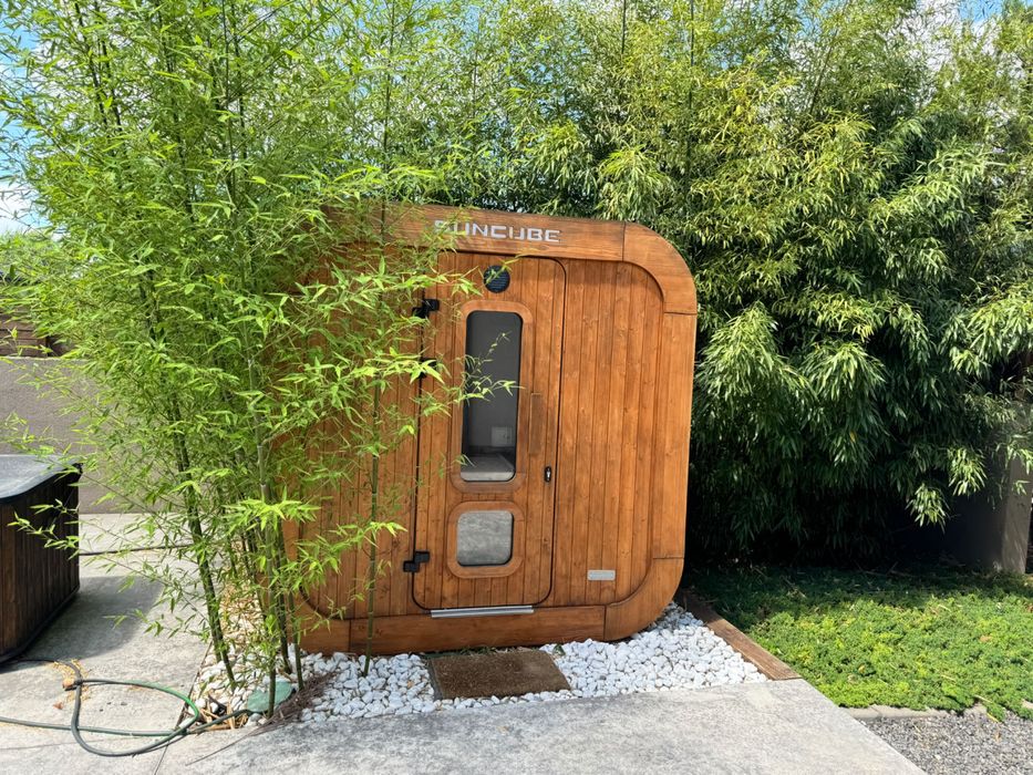 Sauna ogrodowa ocieplana  z piecem.