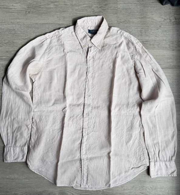 camisa linho bege