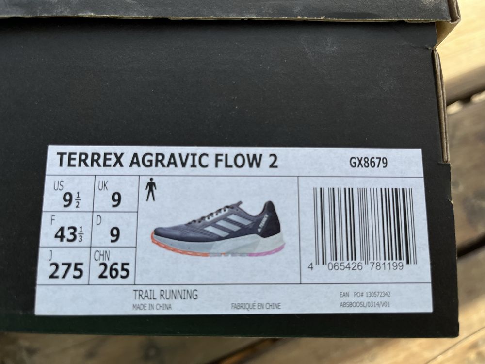 ADIDAS TERREX agravic flow 2 43 1/3 męskie buty do biegania. 27,5 NOWE