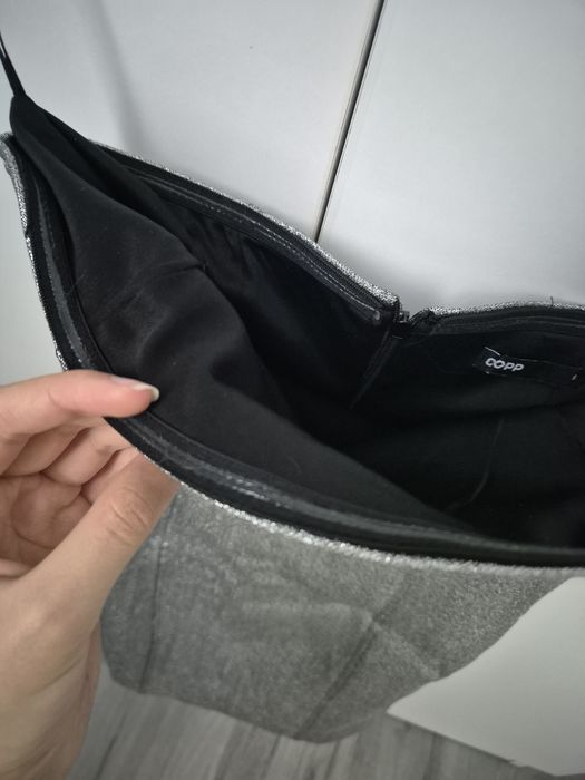 Srebrna sukienka w stylu Vintage M CROPP