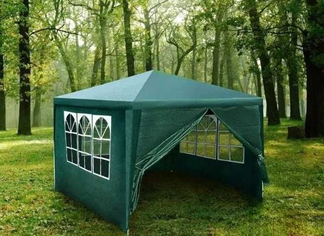 Садовий павільйон палатка шатер 3 вікна 3х3м зелений Польща