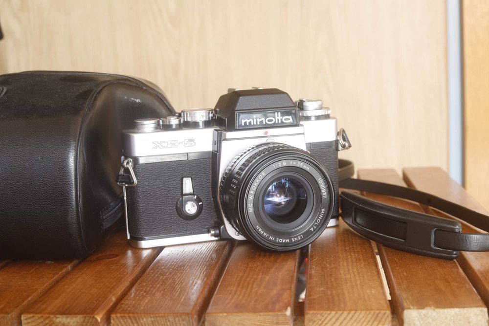 Minolta XE 5 Rokkor 35mm 2.8 +кофр +ремешок