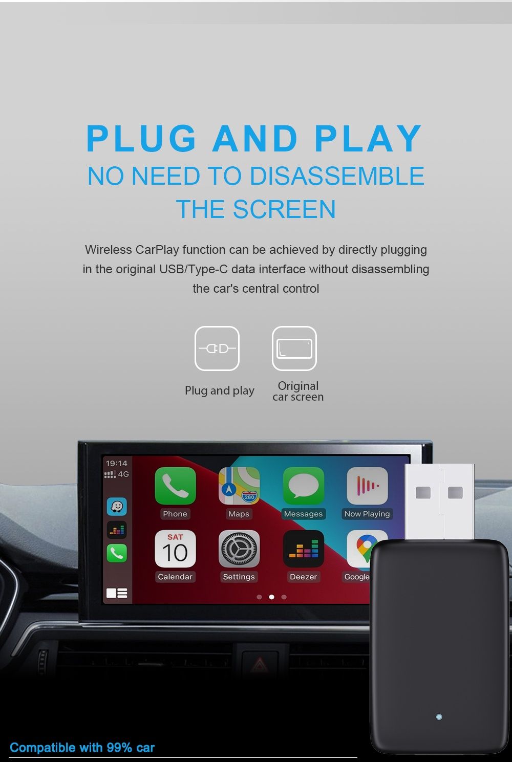 Android auto & Carplay sem fio