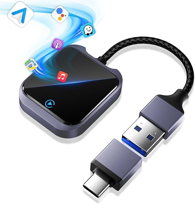 Mini Adapter Carplay Oasplus Ca9 Bt 5.3 Wifi 5Ghz Usb-A/C